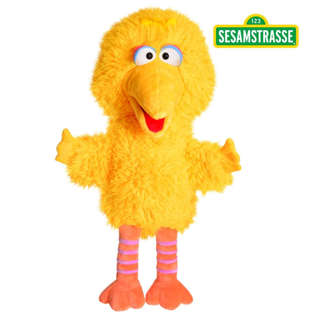 Sesamstraße Handpuppe Bibo 52 cm – lebendige Klappmaulpuppe für Rollenspiele