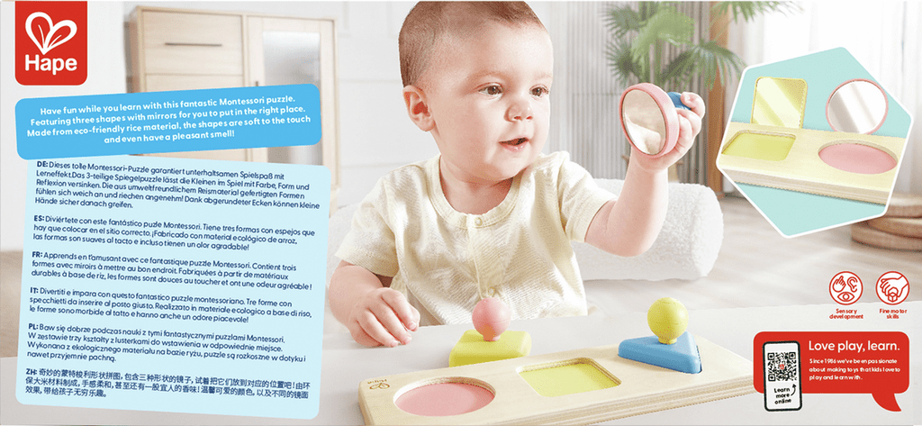 Drei Puzzleteile mit Spiegeloberfläche von Hape