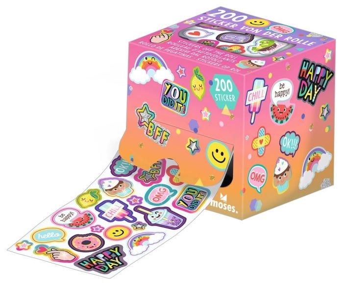 Der Sticker Glitzer Sticker Kinder – 200 Sticker für Bastelspaß
