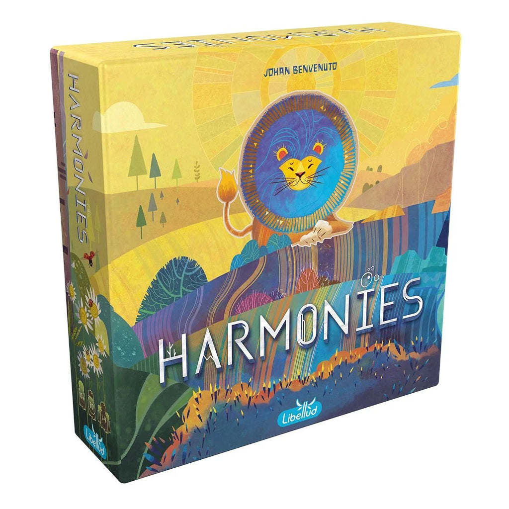 Harmonies Spiel von Libellud mit bunten Holzspielsteinen
