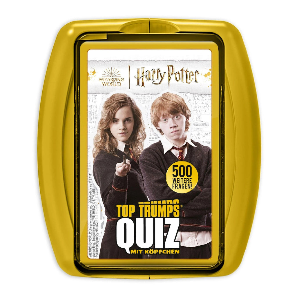 TOP TRUMPS Quiz Harry Potter Hogwarts mit 500 Fragen als Kartenspiel für Kinder ab 6 Jahren
