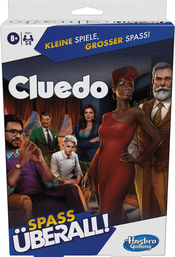 Hasbro Cluedo Kompakt Spiel im Reiseformat mit Spielfeld und Figuren ab 8 Jahren
