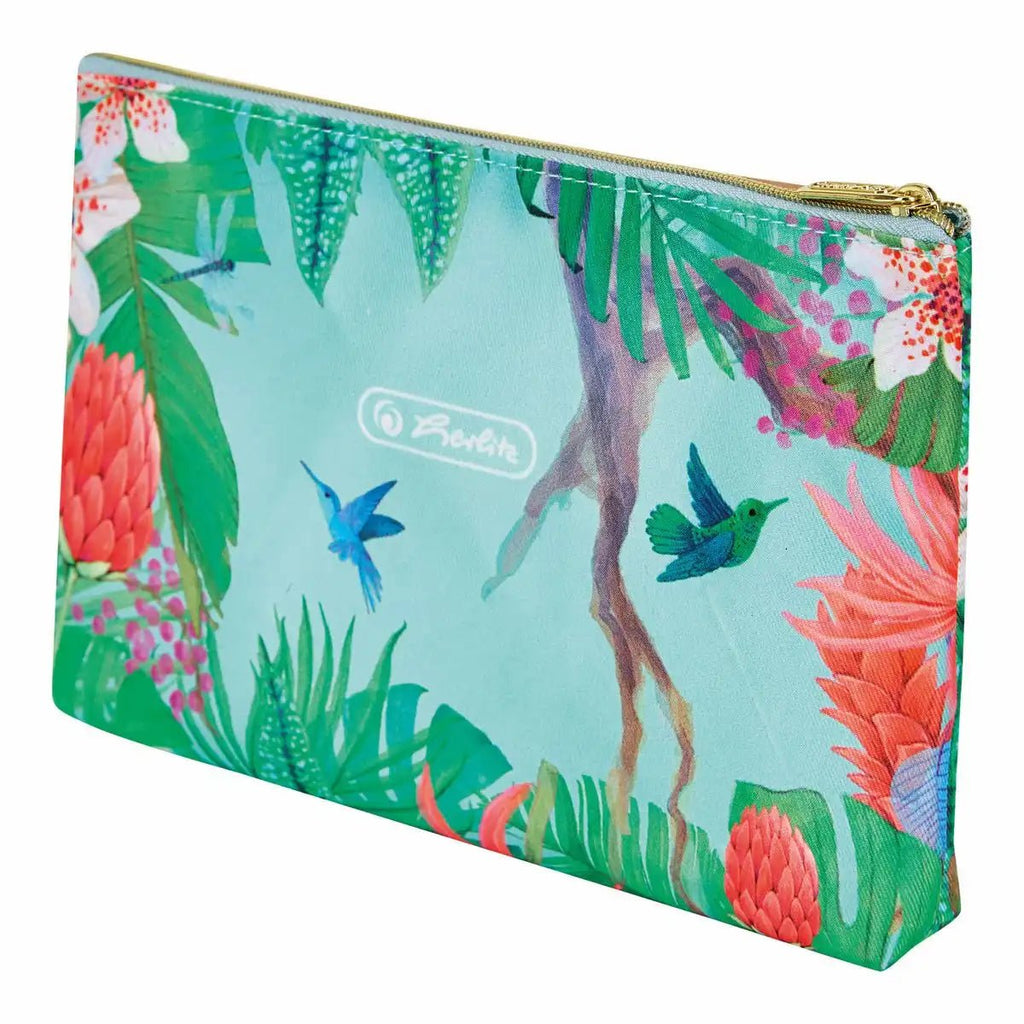 Flaches Etui Herlitz Jungle Design für Schule Uni Alltag