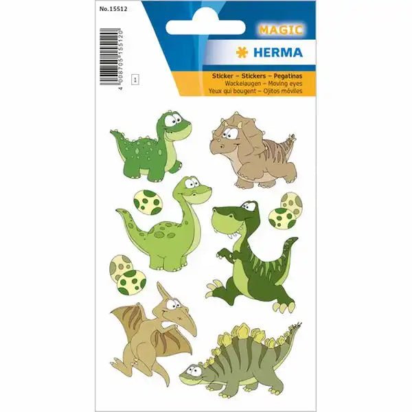 HERMA Sticker Dinokinder mit Wackelaugen