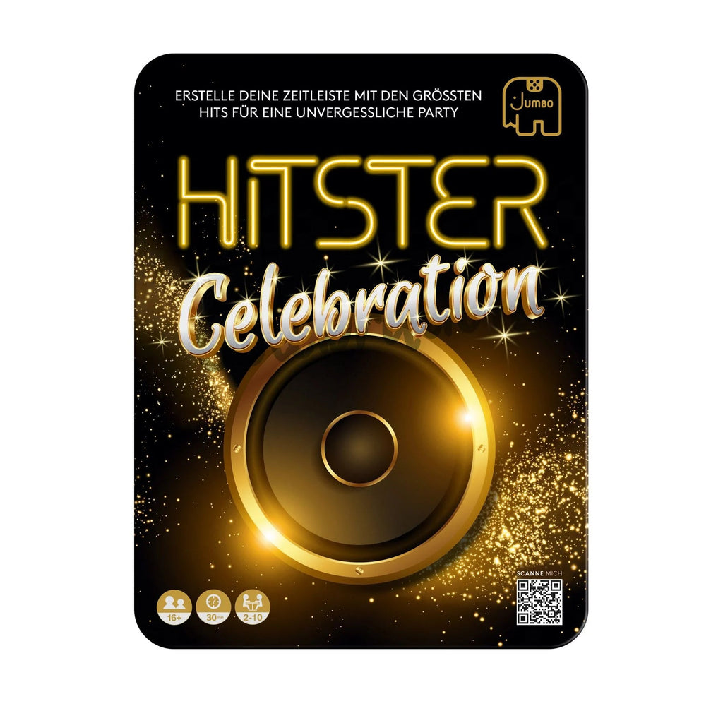 Jumbo Hitster Celebration auf weissen hintergrund – Partyspiel für Musikfans