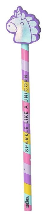 Holo Glitzerbleistift mit Radierer von moses sortiert 4 Motive
