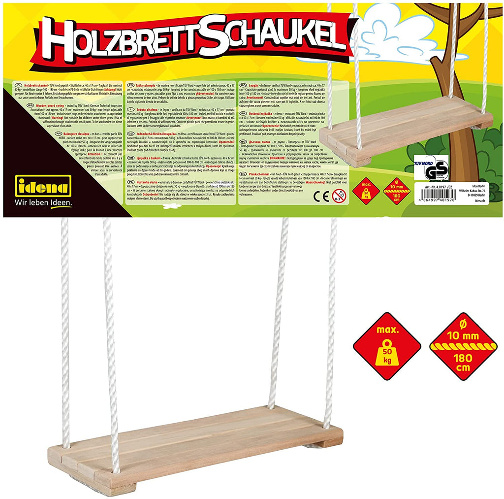 Holz Brettschaukel 40x17 cm - Idena