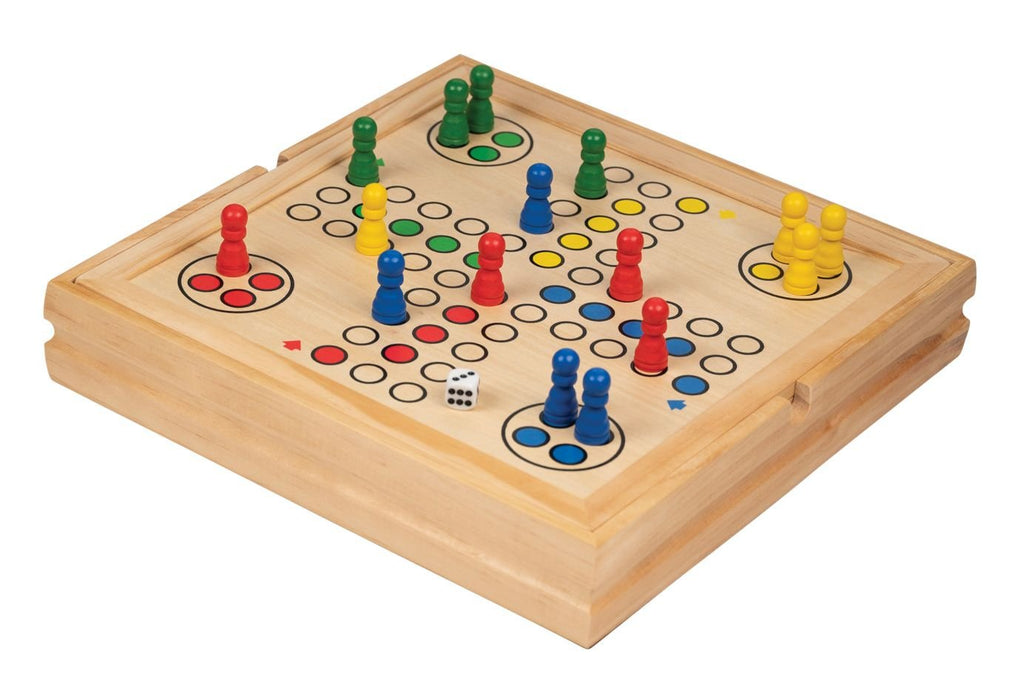 Holz Spielesammlung 10 in 1 FSC, mit Schach, Backgammon, Dame, Karten & mehr