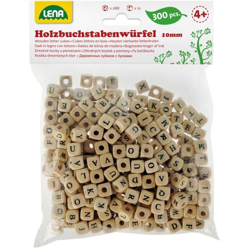 Holzbuchstabenwürfel, 300 - tlg. natur - Simm Spielwaren