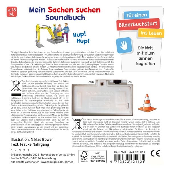 Baustellen-Buch Säge Bohrer Betonmischer ab 18 Monate