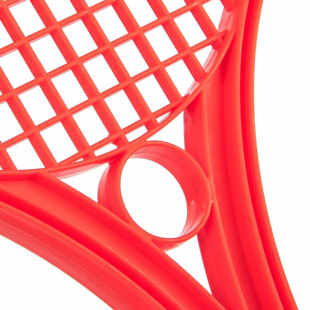 Softtennis Kinder Set rot mit gelbem Ball von Iden Basic