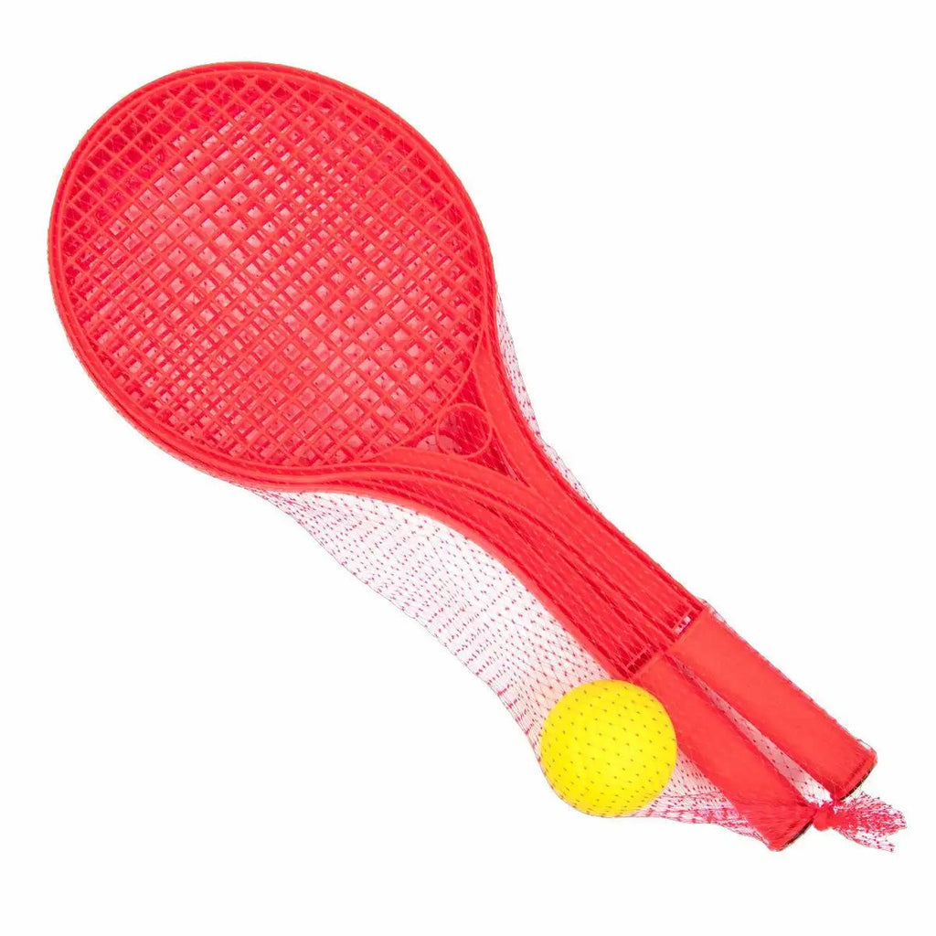 2 Schläger mit Softball Kinder Softtennis Set Iden Basic