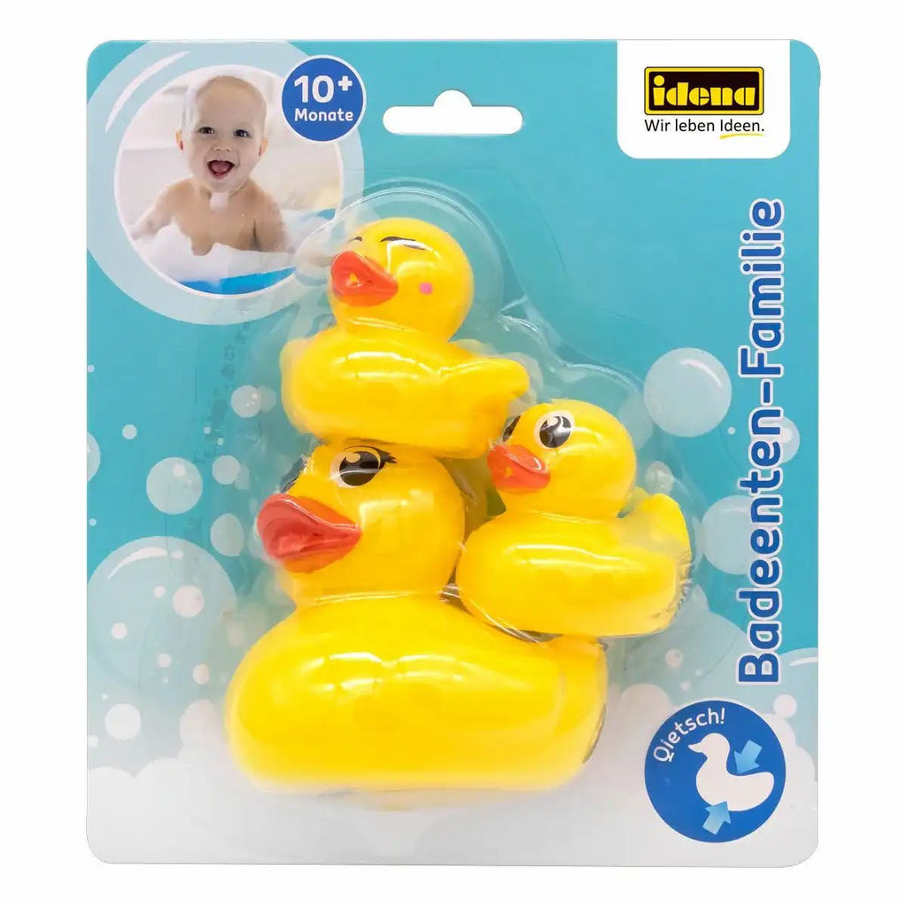 Badeente Mutter mit 2 Babyenten Idena weiches Material