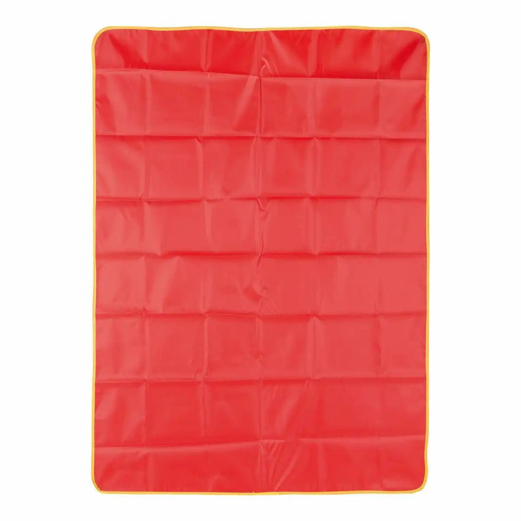 Malunterlage 100 × 70 cm und Schürze rot für Kinder 7-8 Jahren