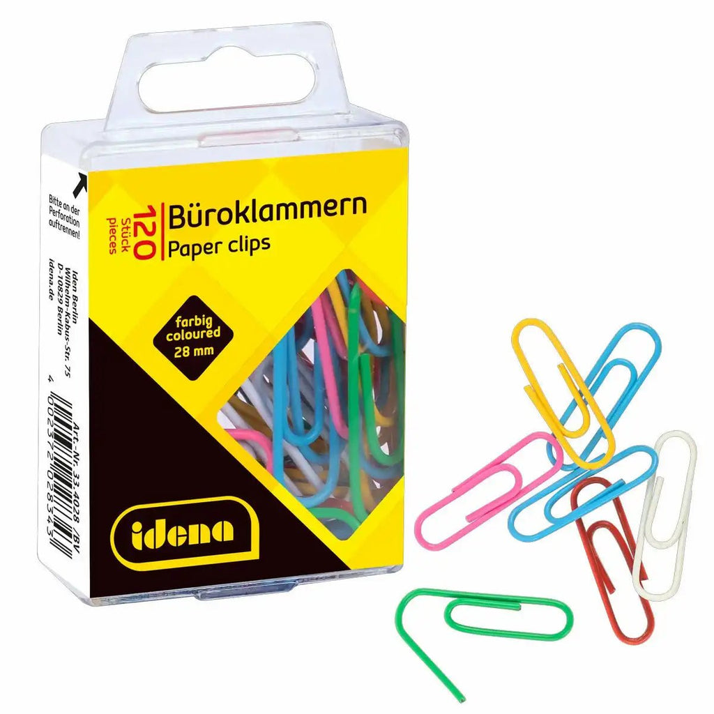 Farbige Metallklammern Idena kunststoffummantelt
