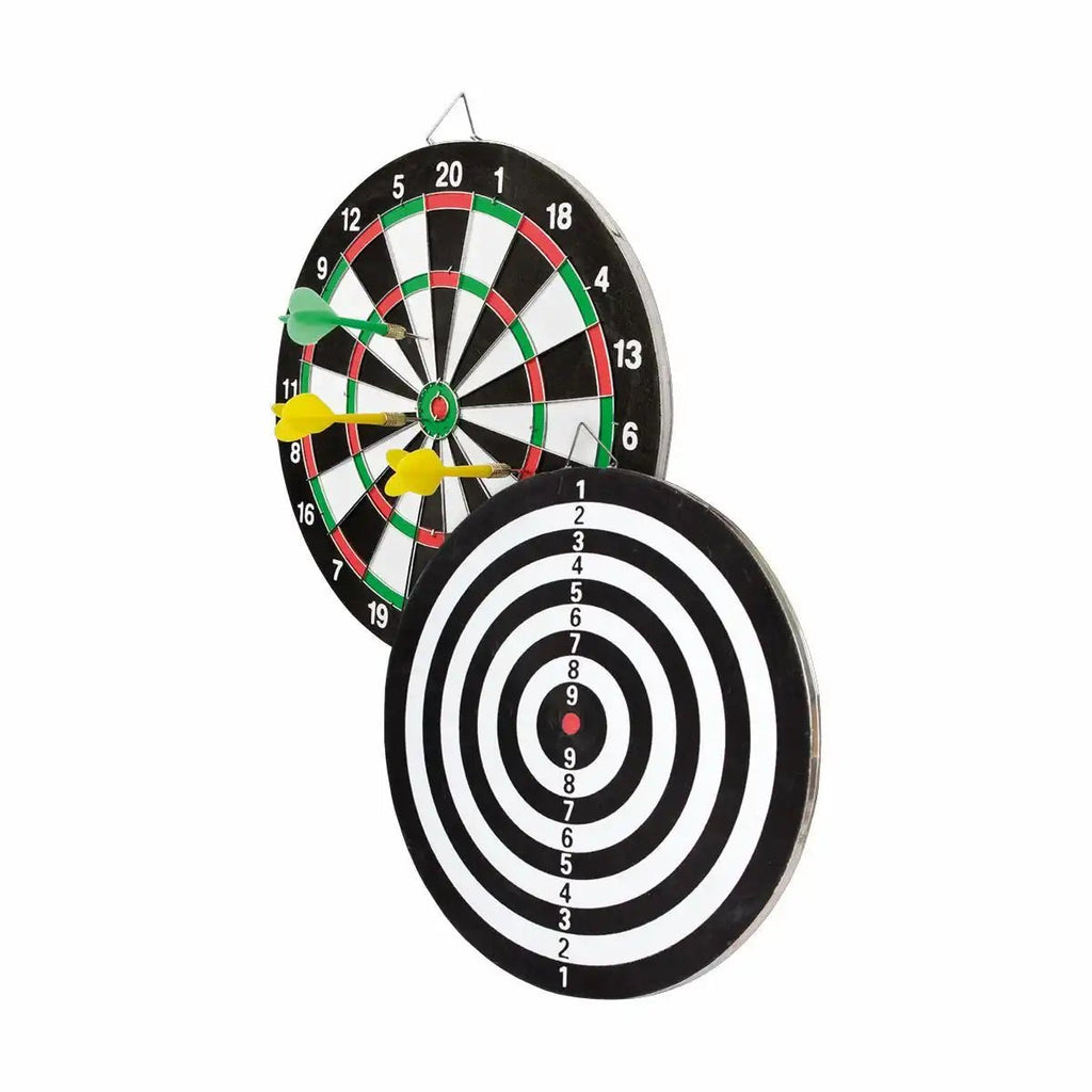 Idena Dartboard kompakt Holz FSC-zertifiziert inkl. 6 Pfeile