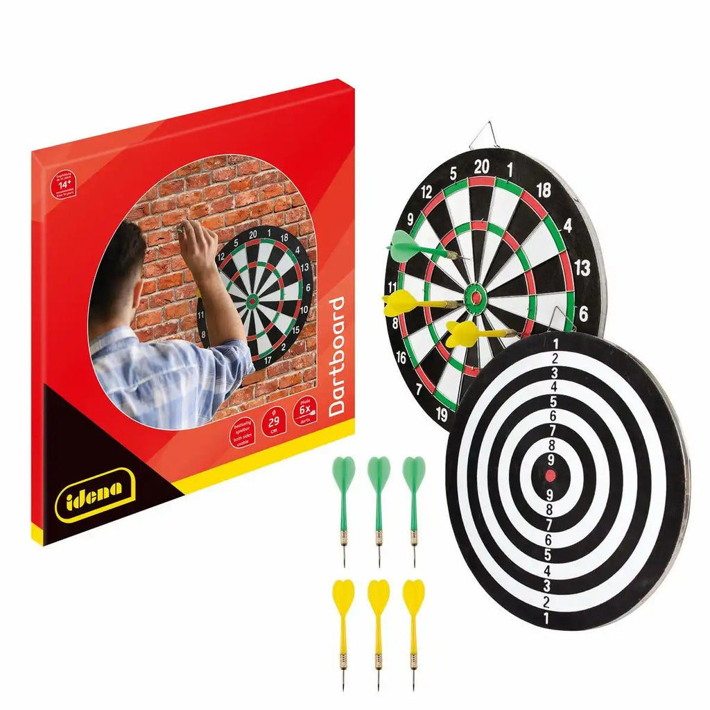 Idena Dartboard Ø 29 cm beidseitig bespielbar aus FSC-Holz
