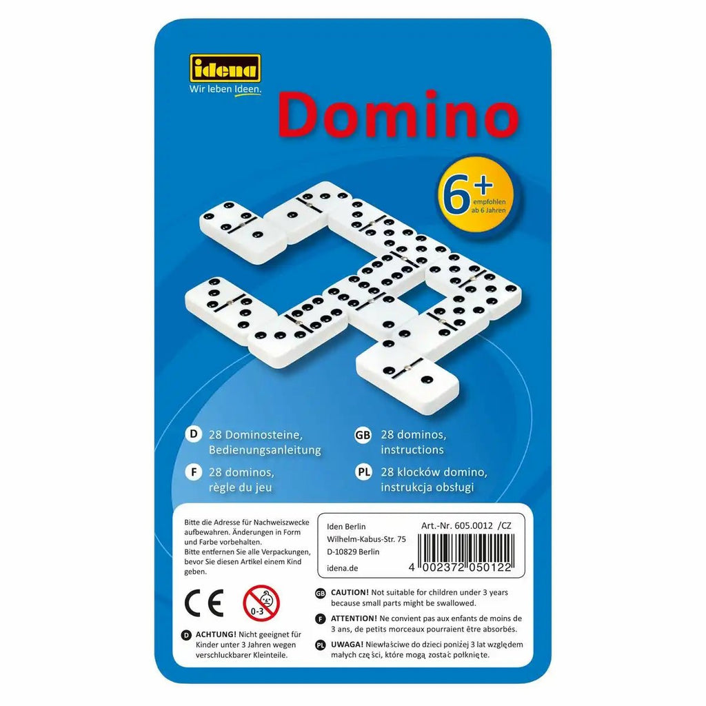 Idena Domino Metallbox Set Konzentration fördern