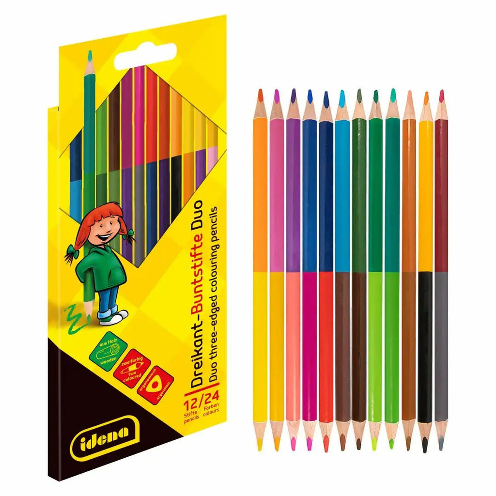 Buntstifte Idena Duo 24 Farben im platzsparenden Set