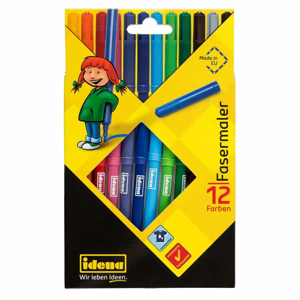 Fasermaler Idena 12er Set auswaschbar Kinder