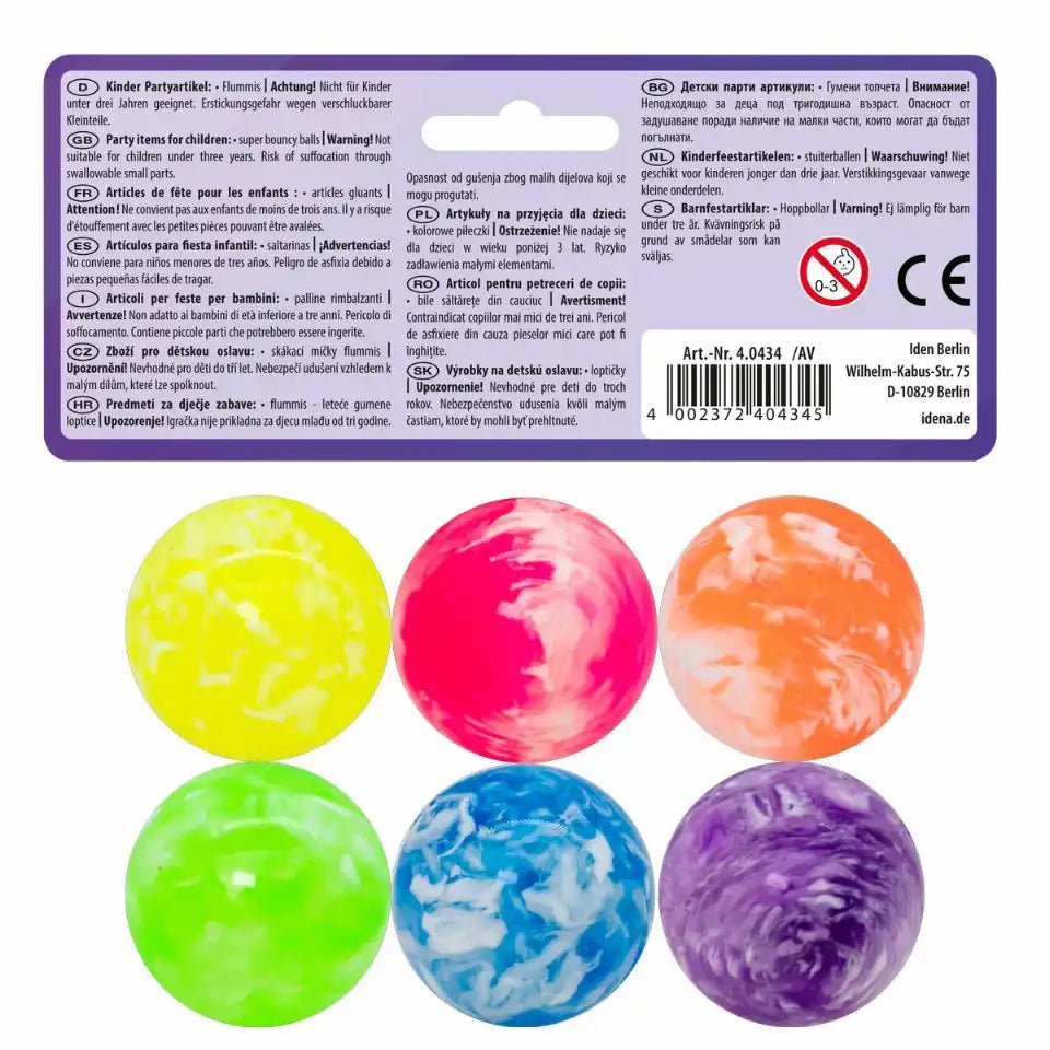 Idena Flummis Partyspaß Flint Farbenmix für Kinder