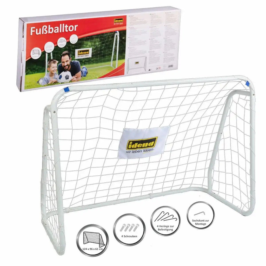 Idena Fußballtor Metall 124x96 cm für Garten