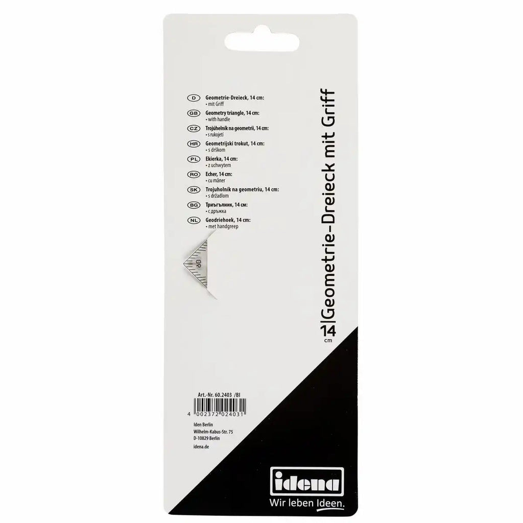 Schule Büro Geodreieck Idena 14 cm handlich mit Griff