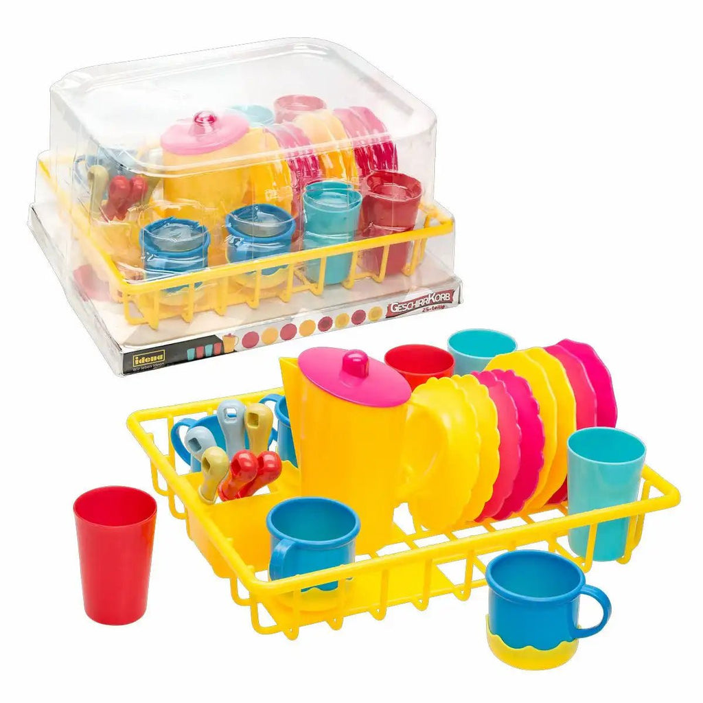 Idena Kindergeschirr 25‑teilig mit Korb kinderfreundlich