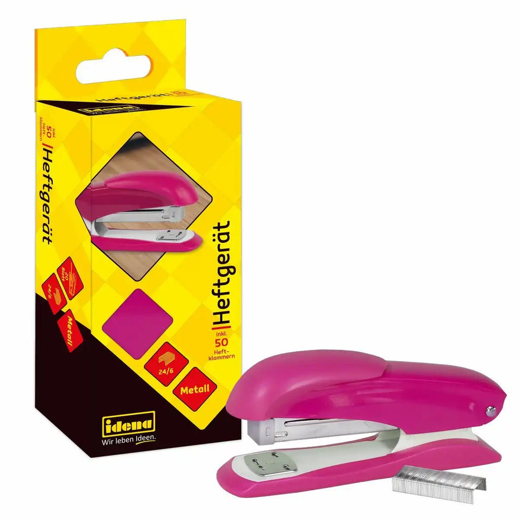 Idena Heftgerät pink 13cm für bis zu 20 Blatt