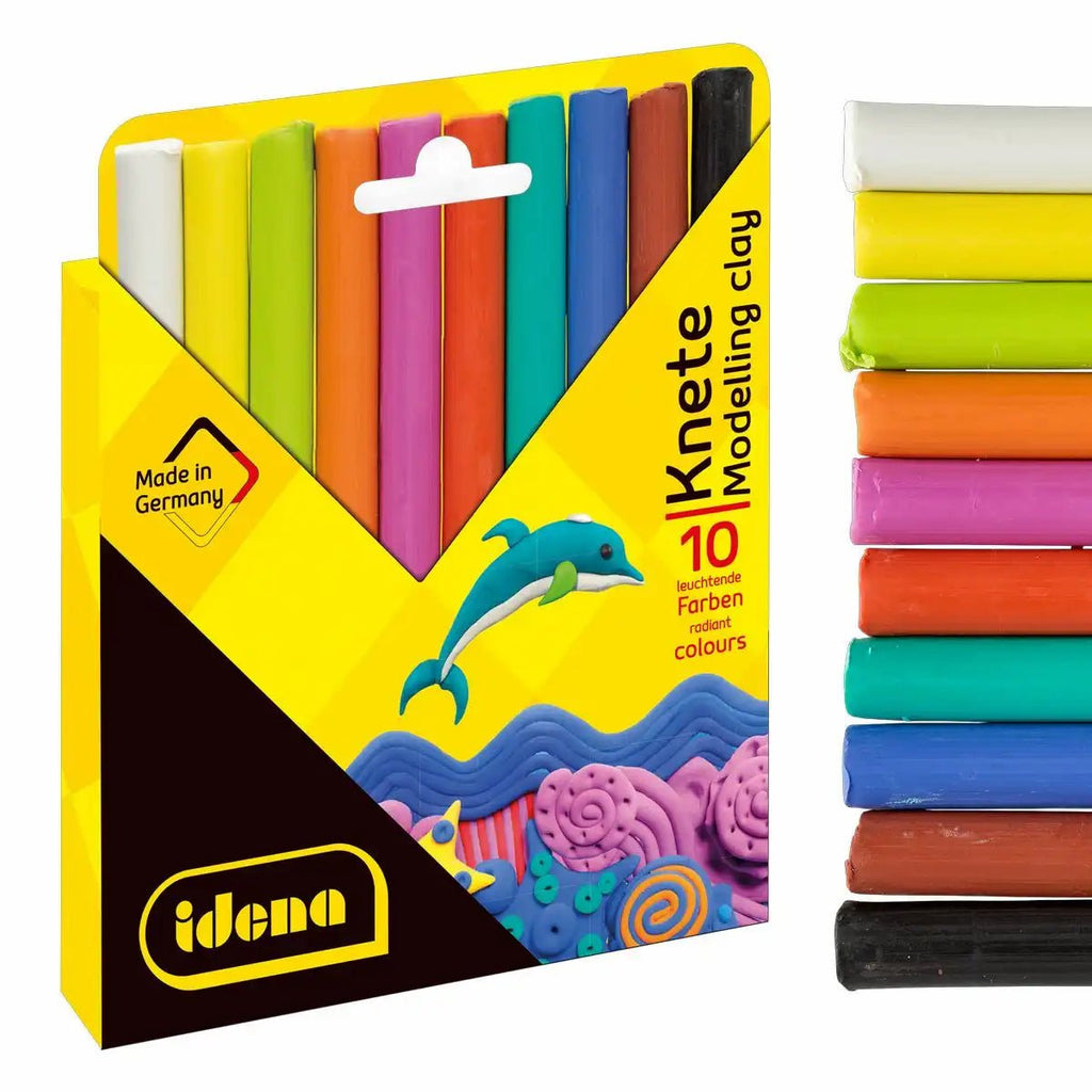 Idena Knete 10 Farben Set fördert Kreativität und Feinmotorik