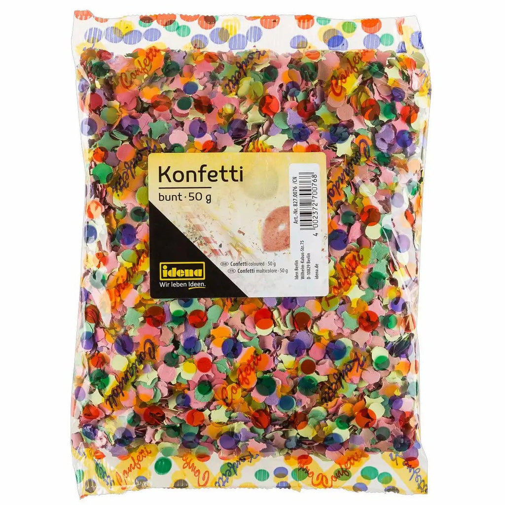 Idena Konfetti Beutel 50 g bunt Partydekoration