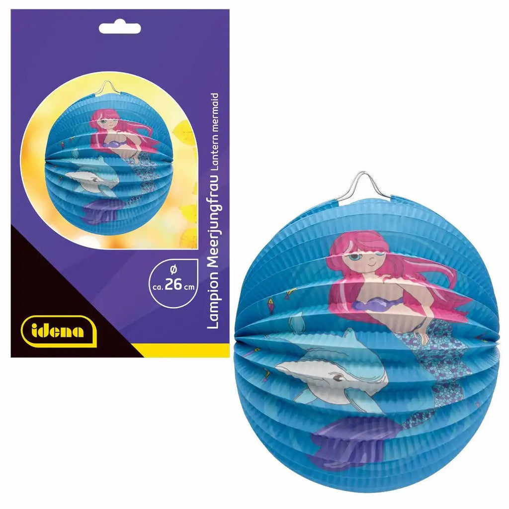 Idena Lampion Meerjungfrau Delfin Ø 26 cm Papierlaterne Kinder