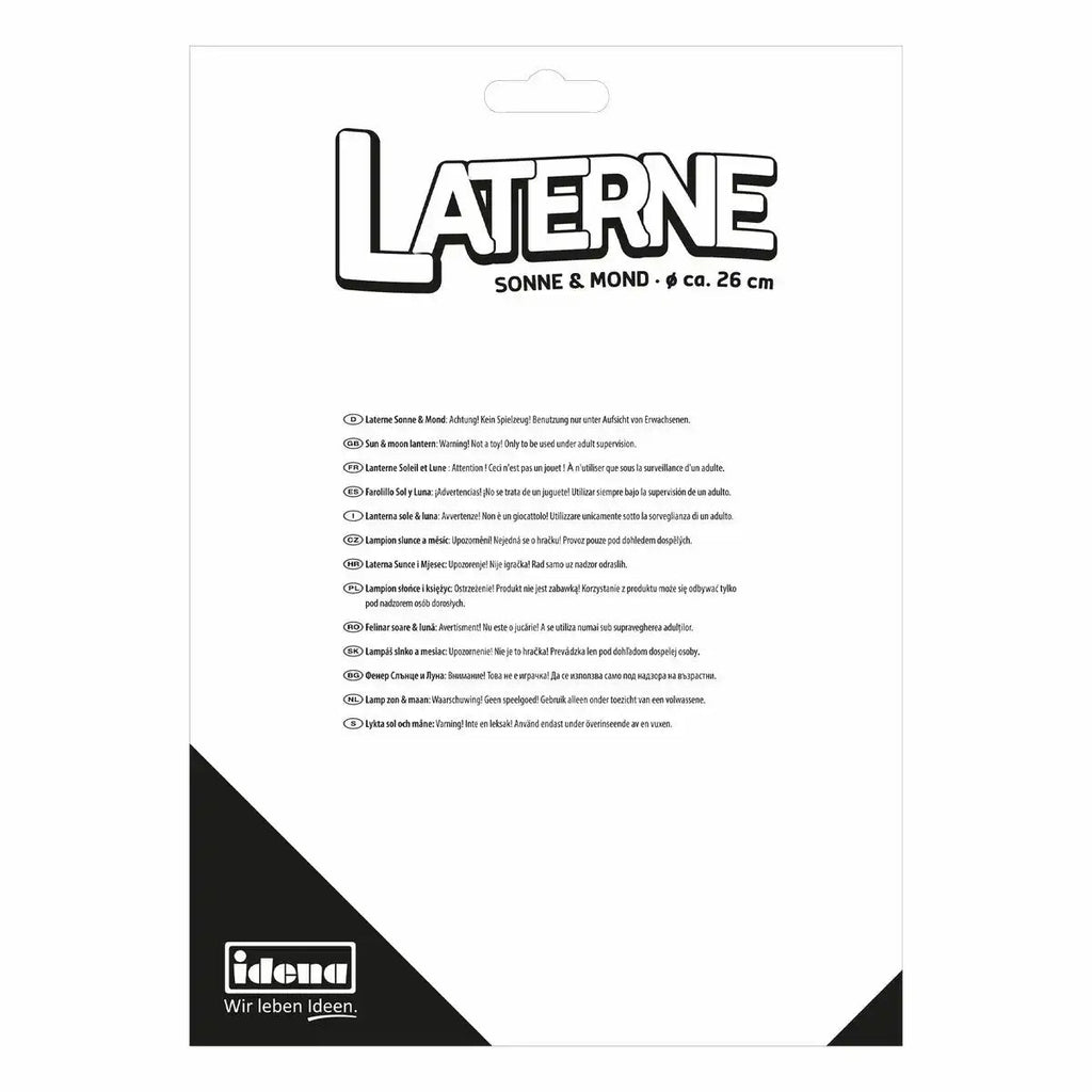 Lampion Sonne Mond 26 cm für Innen & Außen