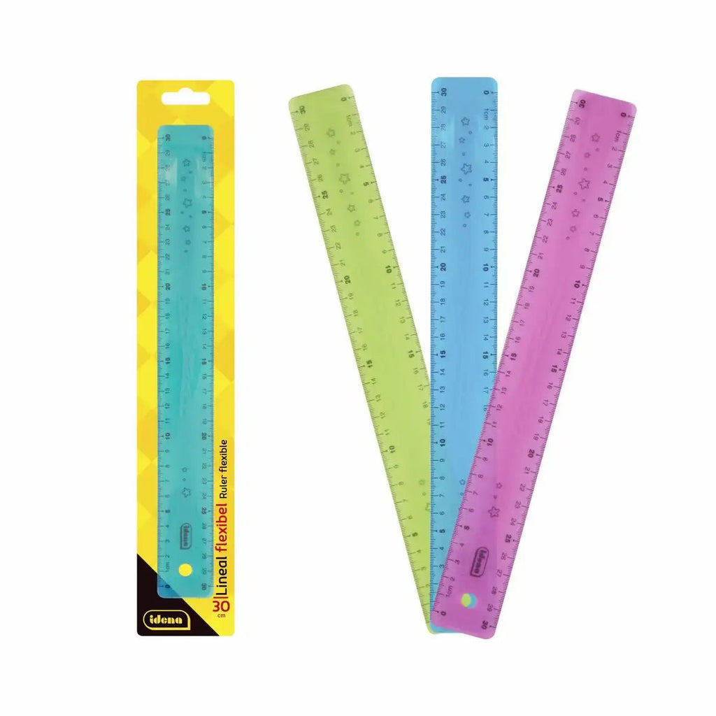Biegsames 30cm Lineal von Idena für Schule und Büro