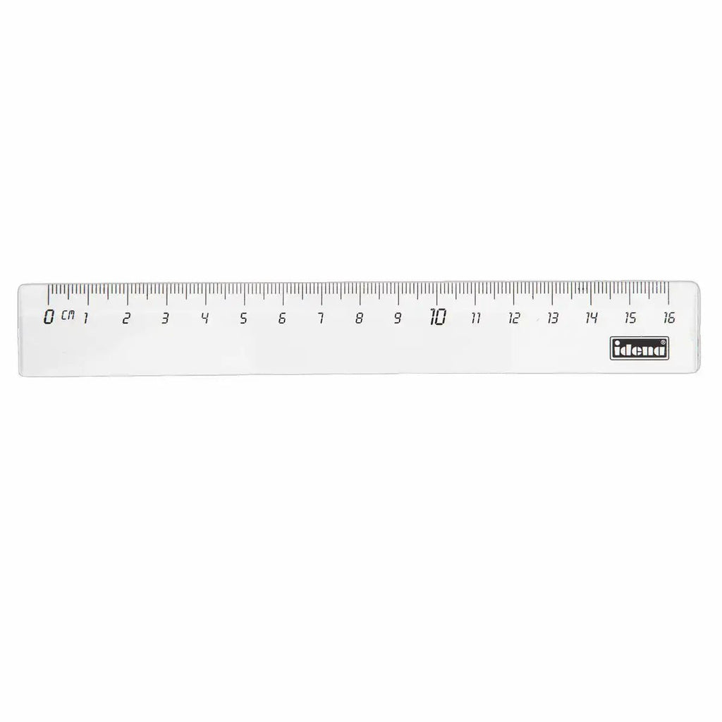 Kompaktes Lineal Idena 16 cm für Studium und Beruf
