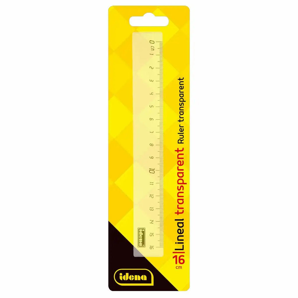 Transparentes Lineal Idena 16 cm für Schule und Büro