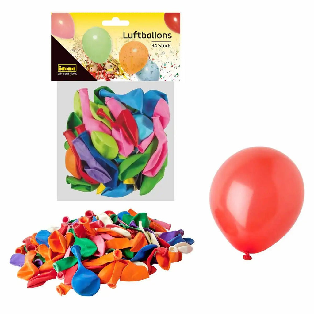 Idena Luftballons 34 Stück mehrfarbig Partydekoration