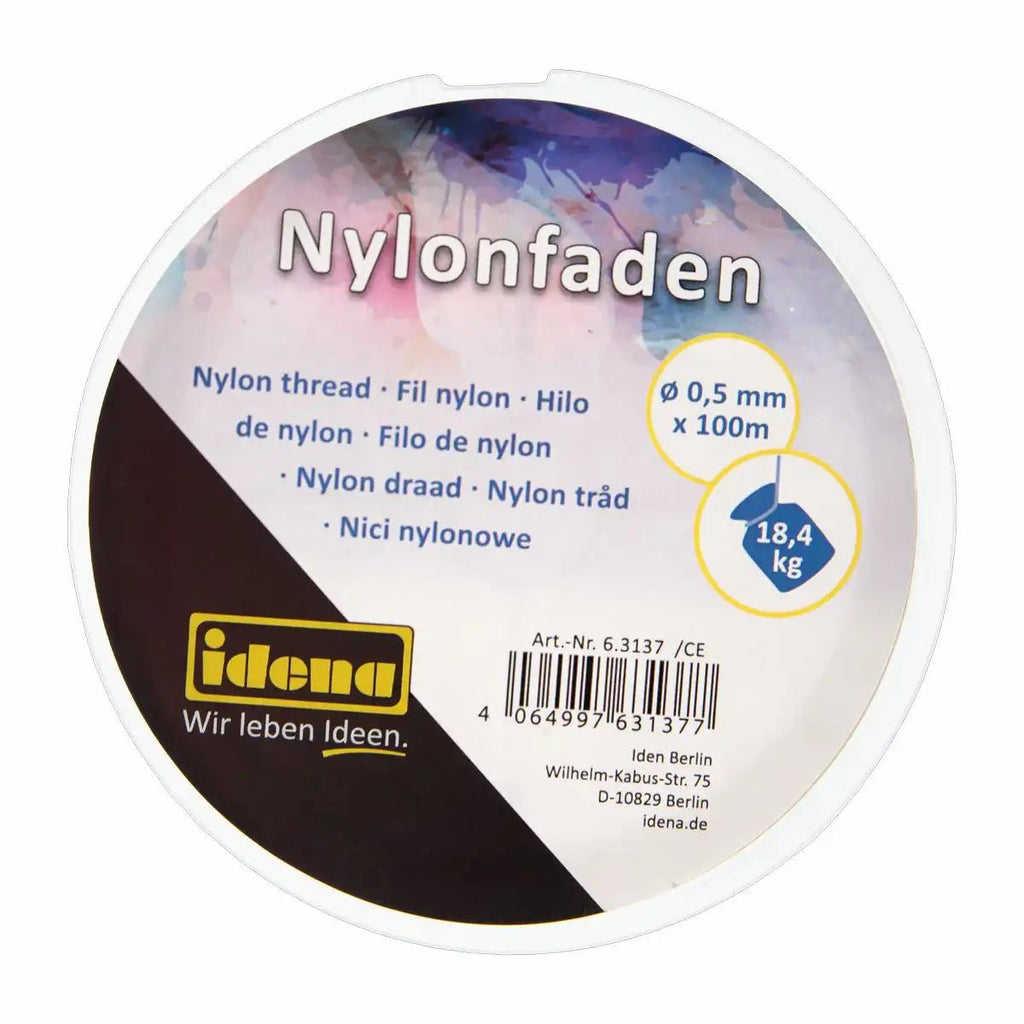 Idena Nylonfaden transparent auf Spule 0,5 mm 100 m
