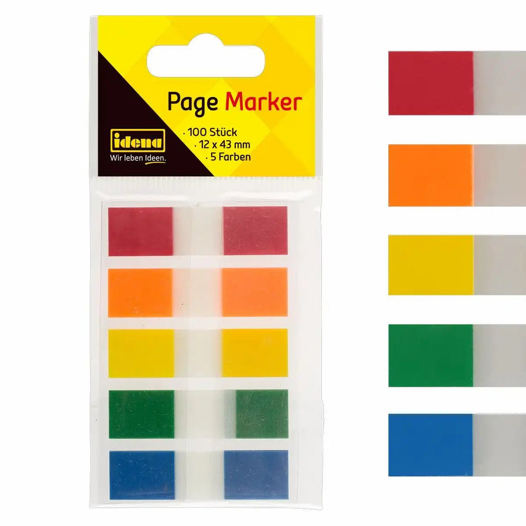 Markerstreifen Idena 5 Farben 12x43mm Set