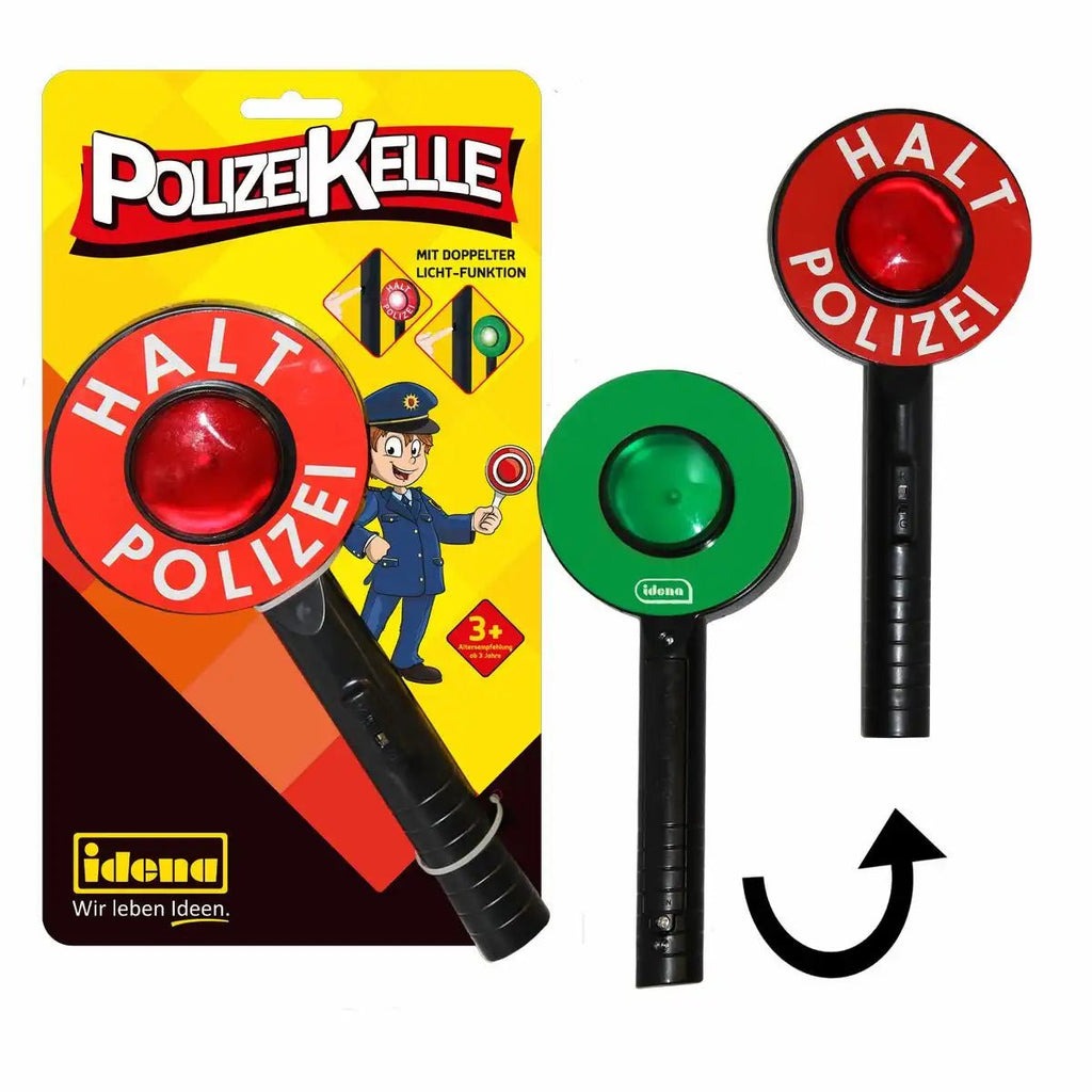 Idena Polizeikelle rot grün mit LED Lichtfunktion Ø 10 cm