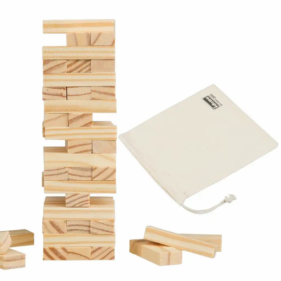 Idena Reisewackelturm aus Holz 15x5x5cm FSC 100 Prozent für unterwegs