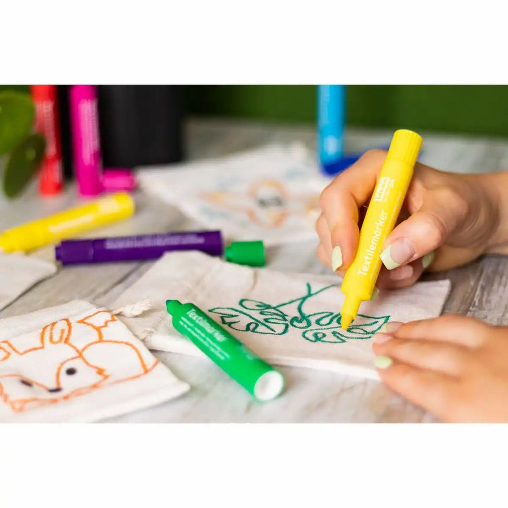 Bastelbedarf Idena Textilstifte Set für Kindergeburtstag

