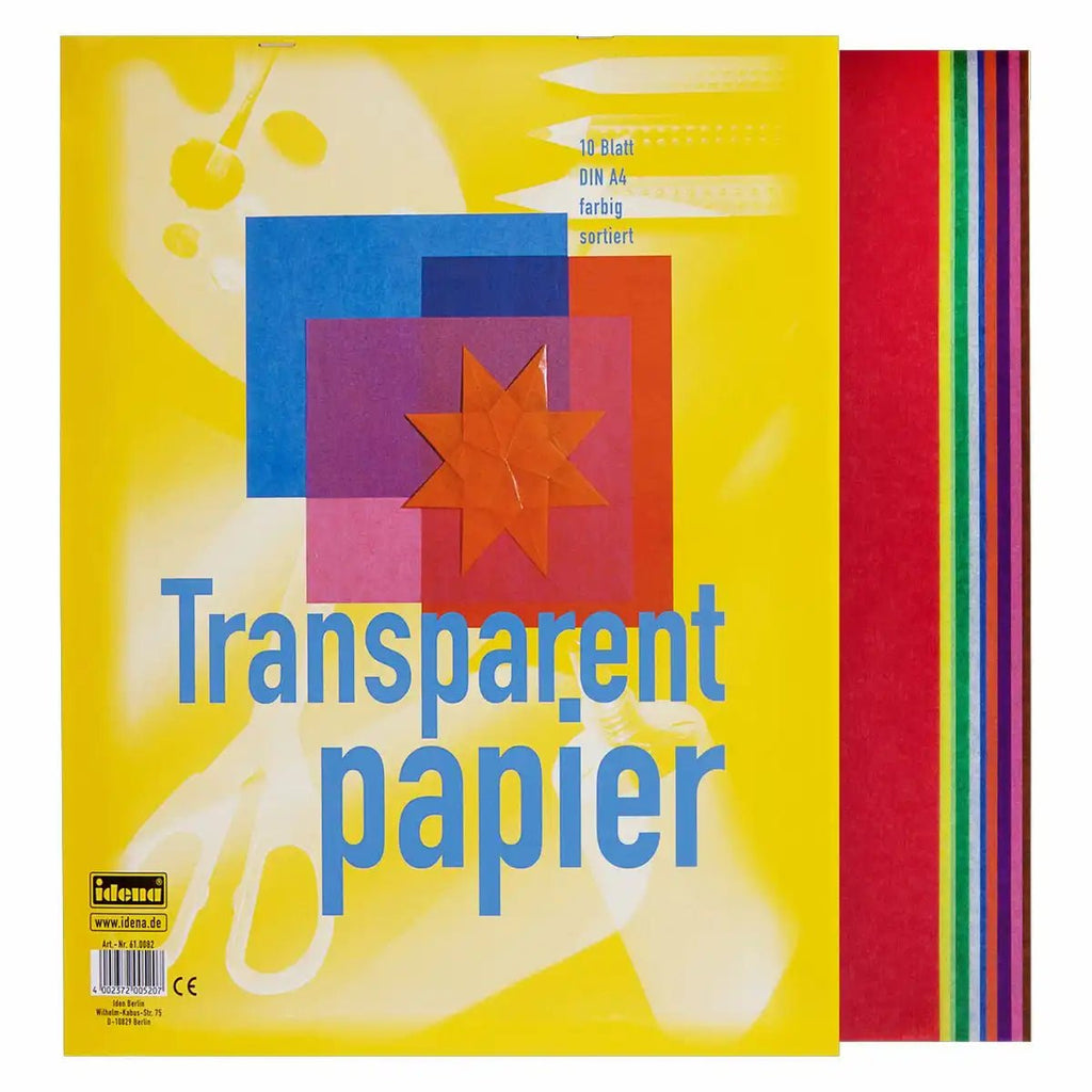 Transparentpapier bunt DIN A4 Idena 10 Blatt
