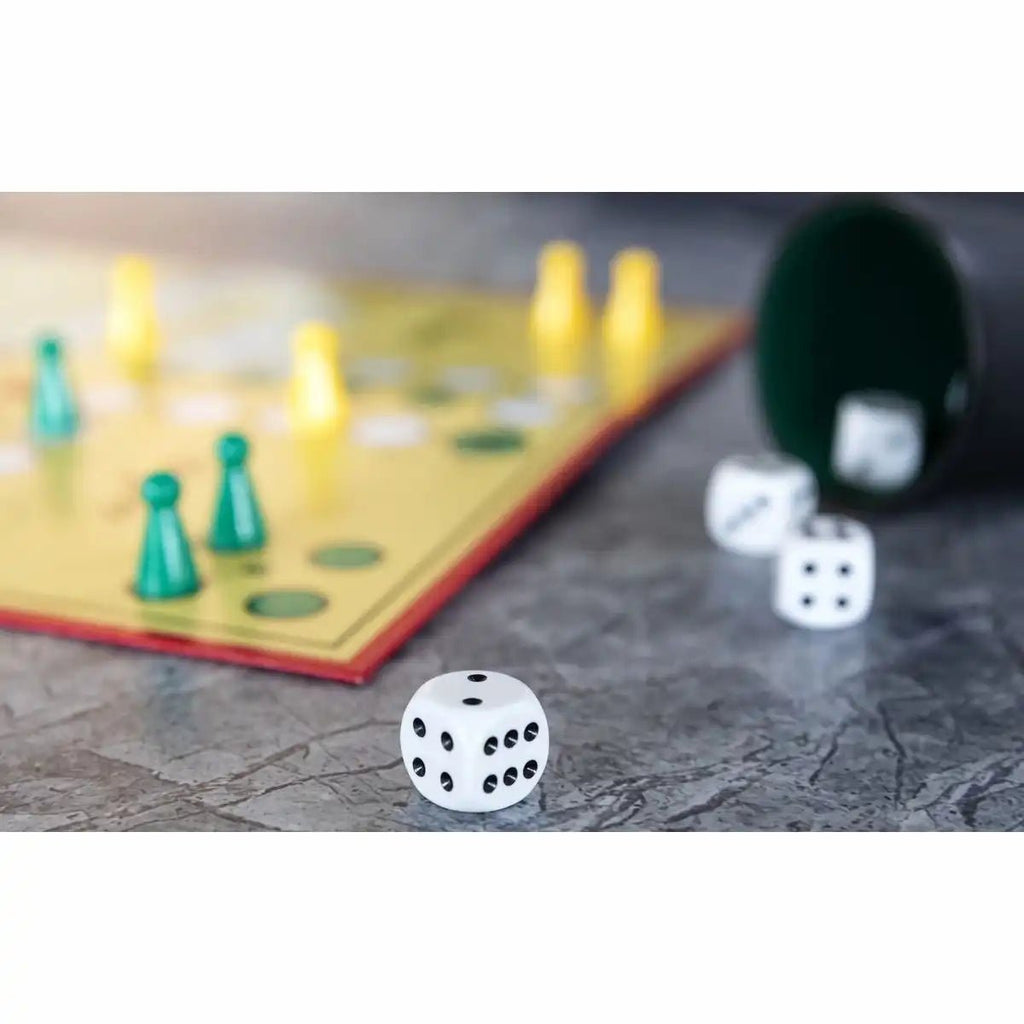 Idena Würfel 6er Pack Brettspiel Zubehör weiß