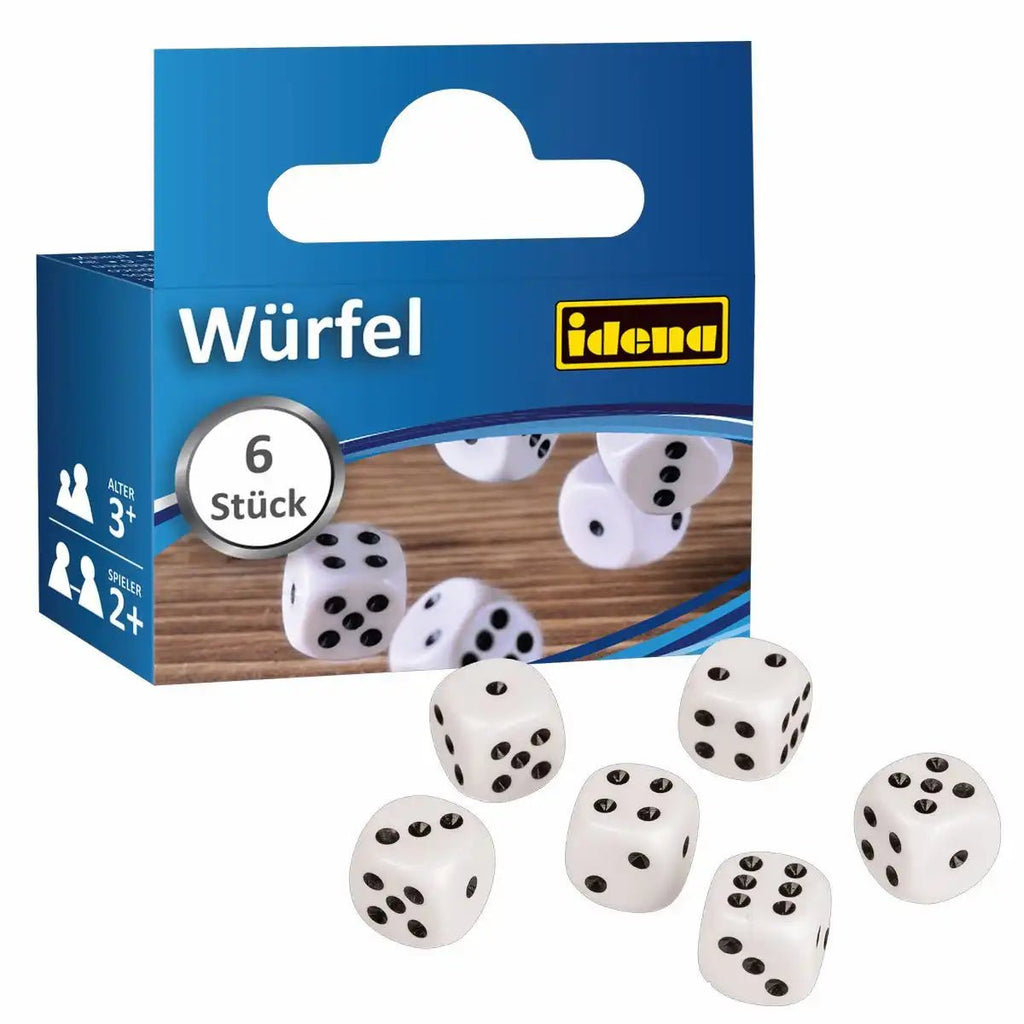 Kunststoffwürfel Idena 16mm für Brettspiele