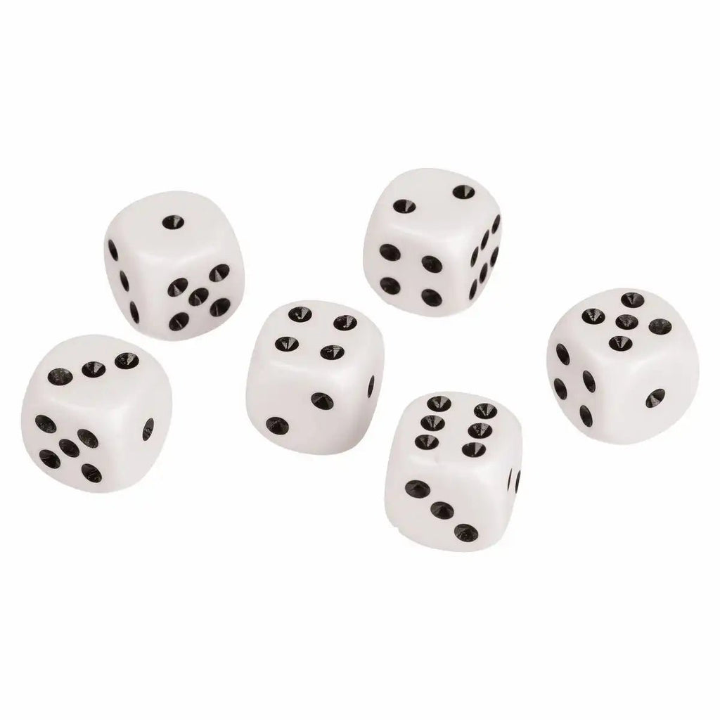 Idena Würfel Set 16mm weiß 6 Stück