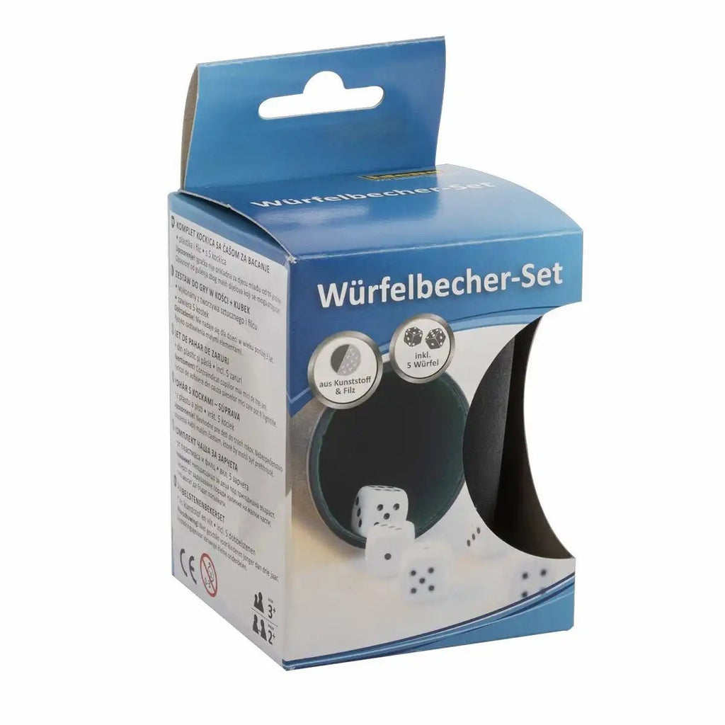 Würfelbecher-Set Kunststoff Idena inkl. 5 Würfel Ø 16 mm ab 3 Jahre
