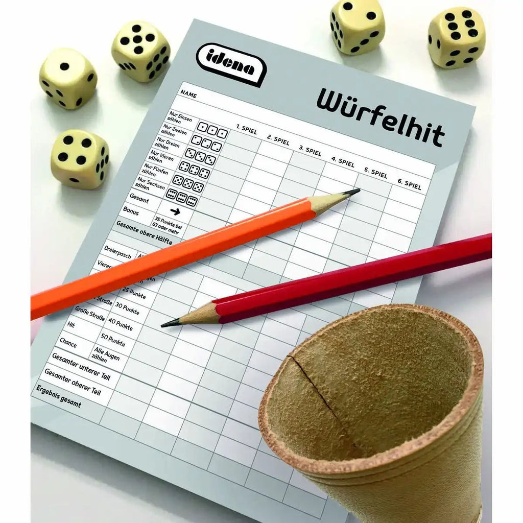 Spieleblock Würfelhit Idena 2 Stück für Familienspiele