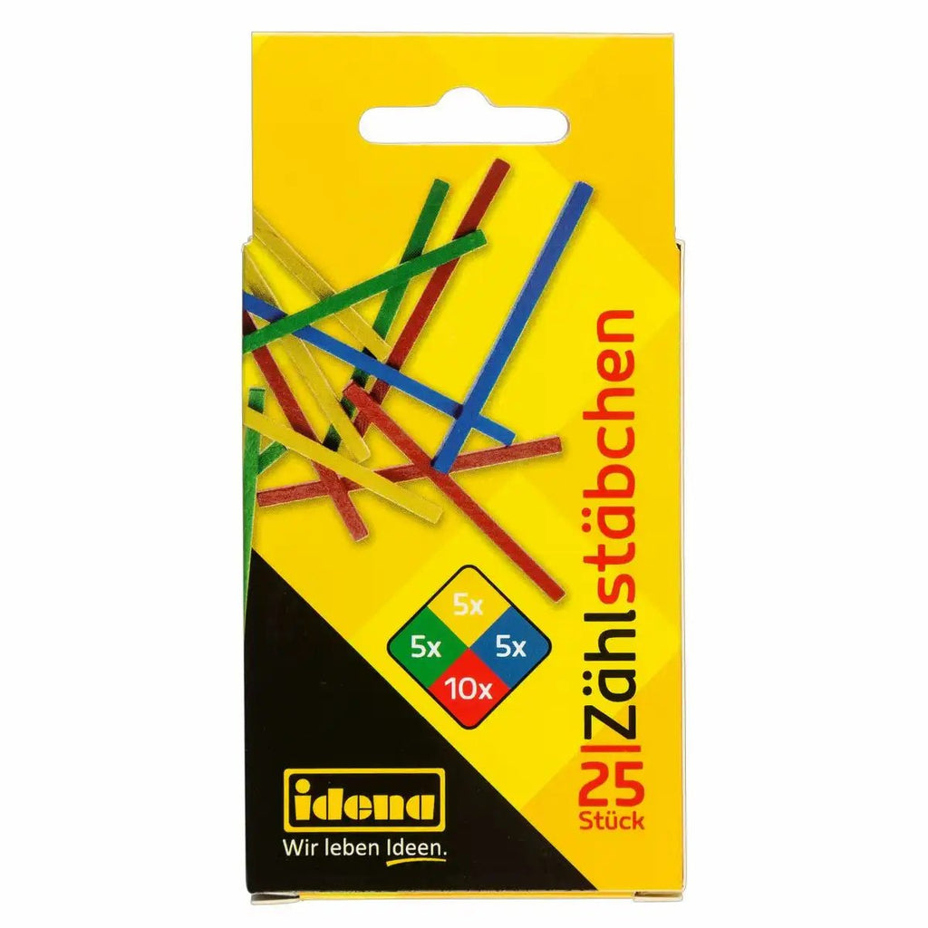 Nachhaltige Zählstäbchen Idena FSC Holz 75 mm Set
