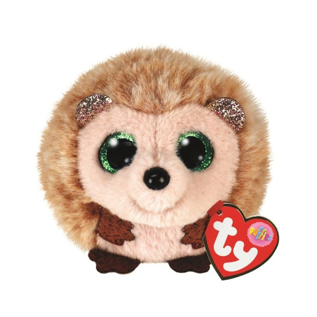 Ty Beanie Balls Igel Hazel Puffies auf weißem Hintergrund
